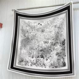 Silk Scarf Women Trees Printed Square Scarves Head Echarpes Silk Foulards Femme Wraps Beach Shawls Bandana Lady Hijabs 90CM