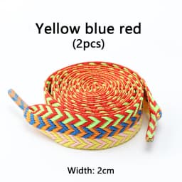 1 Pair Wavy Bread Style Flat Shoelaces Trend Decorative Laces for Sneakers 1.5/2/3 Cm Width Shoe Accessories