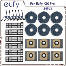 For Eufy X10 Pro Omni Replacement Parts Accessories Roller Side Brush Filter Mop Cloth Rags Pads Dust Bag Vacuum Cleaner Part