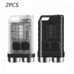 BORUiT V3 EDC Keychain LED Flashlight 900 Lumens Mini Torch Type-C Rechargeable Work Light With Magnet UV Camping Pocket Lantern