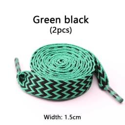 1 Pair Wavy Bread Style Flat Shoelaces Trend Decorative Laces for Sneakers 1.5/2/3 Cm Width Shoe Accessories