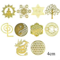A52E Copper Orgonite Sticker Copper Sticker Simulation Resin Decorative Sticker DIY Pyramid Epoxy Resin Crafts for DIY Crafts