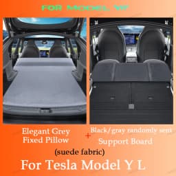 For Tesla Model 3 Model Y / YL 2026-2017 Inflatable Air Mattress Outdoor Camping Inflatable Special Suede Fabric Car Travel Bed