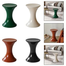 Hourglass Shape Storage Foot Rest Stool for Bathroom PP Material 44x31cm End Table