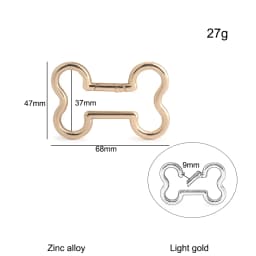 10/30/100PCS Bone Shape Open Metal Buckles Carabiner Clip Keyring Buckle For Key Chain Backpack Handbag Purse Strap Accessories