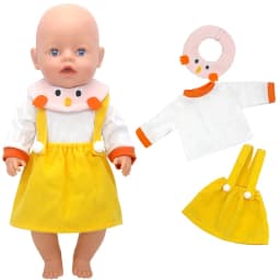 43 Cm Baby Doll Clothes Rompers for 17 Inch Baby Doll Suit Costume Set