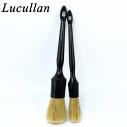 Lucullan Soft Car Detailing Brush Set Wet & Dry Use For Interior Leather Dashboard Air Vent Wheel