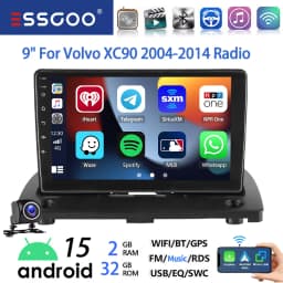 ESSGOO 9" Android 15 For Volvo XC90 2004-14 Wireless Carplay Android Auto Car Stereo Radio GPS NAVI WIFI SWC RDS USB FM BT Wifi