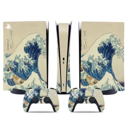 For PS5 Digital Protective Skin Sticker Vinyl Decal Full Set Cover Wrap for Game Console and 2 Controllers