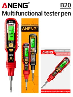 ANENG B20 Insulated Screwdriver Double Head Dual-use Slotted Cross Tester Pen Screw Driver Repair Voltage Meter Hand Tools