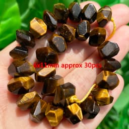 Various Styles Natural Yellow Tiger Eye Stone Beads Irregular Rondelle Column Spacer Bead for Jewelry DIY Making Bracelet Crafts