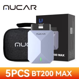 MUCAR BT200 MAX Lifetime Free AI Car Diagnostic Tool CANFD All System Diagnosis Scanner 15 Reset Bi-Directional OBD2 Code Reader