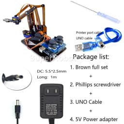 SG90 4 Dof Unassembly Acrylic Mechanical Robot Manipulator Claw For Arduino Robot Arm DIY Kit UNO Programmable Robot Starter Kit