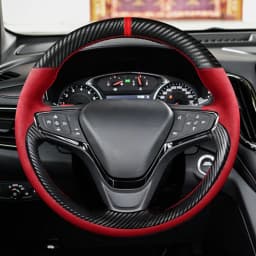 Car Steering Wheel Cover Hand-Stitched Anti-slip Black Genuine Leather For Chevrolet MALIBU XL Equinox Monza Trax Cavalier