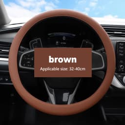 Non-Slip Silicone Steering Wheel Cover Summer Breathable Elastic Universal Fit 38cm Car Steering Wheel Protector Accessory