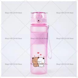 Bubu Dudu Water Bottle Yier Bear Panda Girl Boy Large Capacity Sports Kettle Transparent Cold Water Cup Outdoor Portable 550ml