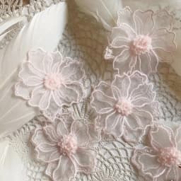 5Pcs Double Layer Lace Flower Applique Embroidered Patches Rpair For DIY Handmade Craft Wedding Dress Decoration 6.5CM Wide