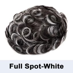 Knotted Skin Human Hair Prosthesis For Men Full Poly PU Toupee Ombre Platinum Male Hair Prosthesis Natural Hair System For Men