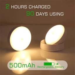 Night Lamp With Motion Sensor Night Light Rechargeable USB Led Rotatable Magnet For Bedroom Bedside Table Cabinet Decor