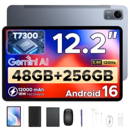 DOOGEE AORLYM P12 Pro Tablet 48GB+256GB Gemini AI 12" 2.4K 120Hz Display 12000mAh Large Battery UNISOC T7300 Widevine L1 4G Dual SIM Android 16 Smart Pad