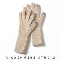 Winter New 100% Cashmere Knit Touch Screen Gloves Women Soft Warm Stretch Guantes Lady Solid Color Casual Full Finger Guantes