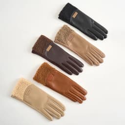 Winter Thickened Fleece Lined PU Leather Suede Gloves Women Outdoor Cycling Drive Windproof Touch Screen Keep Warm Gloves