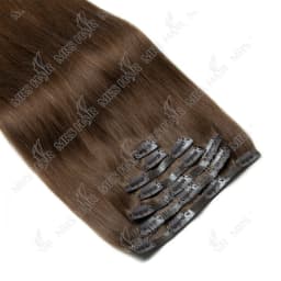 Invisible PU Clip In Human Hair Extension Seamless Tape Weft Thin and Soft Tape Weft 7Pcs/set 12-24inch 100G 120G Clip on Hair