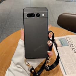 Necklace Strap Cord Crossbody Lanyard Liquid Silicone Case For Google Pixel 8 7 6 Pro 7A 6A Back Cover On Pixel7 Pixel6 A 7pro