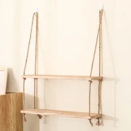 1PCS Wall Decoration Hanging Rope Flower Pot Storage Rack Wall Hanging Wooden Storage Rack, Hanging Decoration, Home Decoration