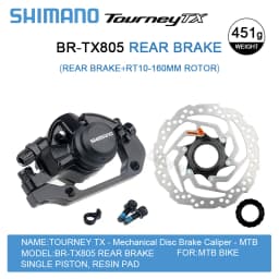 Shimano Tourney TX BR-TX805 MTB Discs Brake Shimano Mechanical Disc Brakes TX805 HS1 G3 Rotor RT26 RT10 Centerlock Rotors