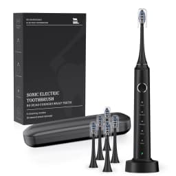 Sarmocare X700 Wireless Charging Sonic Electric Toothbrush with 6pcs Brush Heads Travel Case Charger Smart Toothbrush for Adults