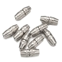 20pcs 12x4mm Brass Screw Clasps Barrel Clasps Cord End Caps Jewelry End Tips Connectors for Bracelet Necklace Making Accessories