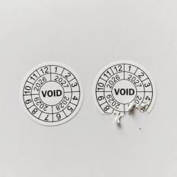 100pcs 20mm Destructive Brittle Paper Warranty VOID Label Sticker Repair Guanantee Year Month Expire Date Tamper Evident