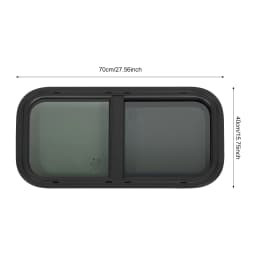 700*400mm/600*300mm RV Side Window Caravan Side Window Tinted Sliding Window Insect Screen High Privacy For RVs, Trailers Ect.