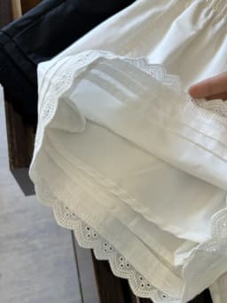 White Lace Trim Patchwork Casual Shorts for Women's High Waisted Wide Leg Vacation Beach Pants Loose Thin Bottoms Home Shorts