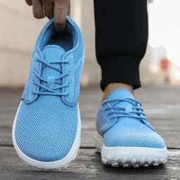 Men's Mesh Wide Toe Shoes Minimalist Comfortable Lightweight Walking Shoes Daily Outdoor Breathable Travel Men's Flat Sneakers