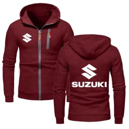 Suzuki Logo Motorcycle Racing Team Men Zip Up Hoodie 2026 New Casual Male Sweatshirt Spring Autumn Sports Men's Jackets Coat