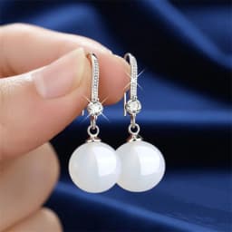 925 Sterling Silver Drop Earrings Inlaid With 5A Zircon Agate, Hotan Jade Women's Earrings Party Wedding Jewelry Accessories