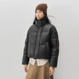 Semir Women Down Jacket 90 Percent Down Fill PU Faux Leather Loose Fit Urban Casual Style Puffer Shape 2026 Winter Cold Weather