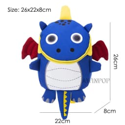 Rose Dragon School Backpack for Children Cute 3D Dinosaur Design Kids School Bags Boys Girls Schoolbag plecak szkolny