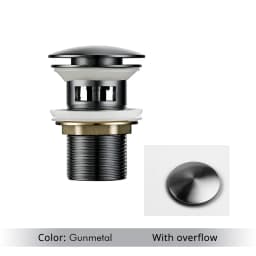 Smesiteli Bathroom Bath Pop Up Drain Stopper Rose Gold Polished Anti-Corrosion Durable With OverFlow Hole Basin Sewer Plug