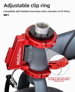For Birdy Dahon 412 SP8 Folding Bicycle Front Bag Carrier Mount Adapter Adjustable Clamp Ring Bike Front Bag Holder Adapter