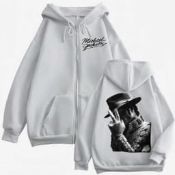 90's Classics Michael Jackson Merch Zipper Hoodie Men Women Fashion Rock Zip Up Pullovers High Quality Fleece Hooded Sweatshirts