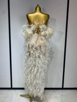 Elegant Flower Sexy Top Skirt Two Pieces Set 2025 Women Evening Party Prom Celebrate Birthday Nightclub Dress Stage Outfit