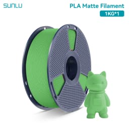 SUNLU 1Roll PLA Matte Filament 1.75mm 1kg Spool (2.2lbs) Smooth Matte Finish Neatly Wound Filament Fit Most FDM Printer
