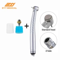 EYY Dental Dentistry High Speed Handpiece LED High Rotation Turbine Push Button 2/4 Hole Standard Torque Head Triple Water Spray
