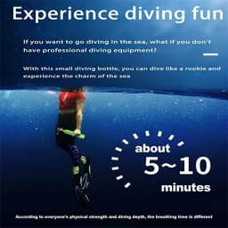Mini Diving Cylinder Refillable Scuba Tank with 0.5L Capacity Scuba Tank with 5-10 Minutes Underwater Diving Gear for Dive