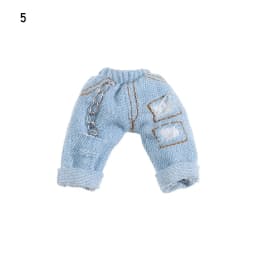 Bjd Doll Clothes 1/12 Fashion Chain Pants Rivet Hoodies PU Trousers Tops Jacket Obitsu11 Ob11 Doll Clothes Accessories Toys