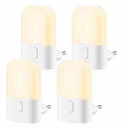 Dimmable, with On Off Switch Led Night Light Plug in Night Lights Plug into Wall, Automatic Dusk to Dawn, 0.5W, 2700K Soft Warm