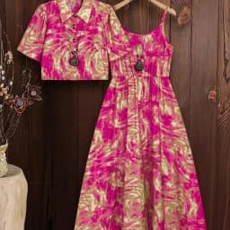 Plus Size Marble Print Tank Dress & Top Set, Casual Sleeveless Dress & Top, Women's Two-piece Outfits for All Seasons